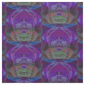 砂糖のスカルのネオンのピンク ファブリック (見本)