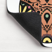 砂糖のスカルのフクロウ色 マウスパッド (コーナー)