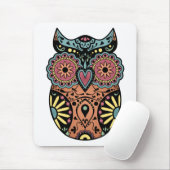 砂糖のスカルのフクロウ色 マウスパッド (マウス)