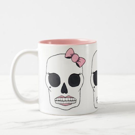 砂糖のスカルのベティのマグ ツートーンマグカップ (左)