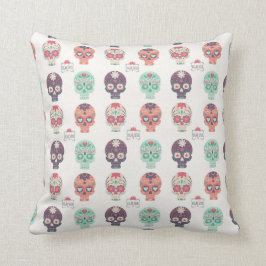 砂糖のスカルの刺激を受けたな装飾用クッション クッション