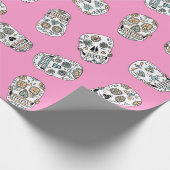 砂糖のスカルの包装紙 ラッピングペーパー (角)