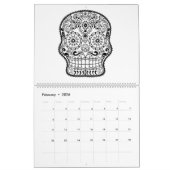 砂糖のスカルの大人の着色のカレンダー カレンダー (2月 2026)