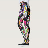 砂糖のスカルの恐く、血も凍るような脅かすこと レギンス (左)