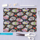 砂糖のスカルの恐く、血も凍るような脅かすこと 薄葉紙 (クラフト)