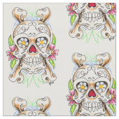 砂糖のスカルの生地 ファブリック (クローズアップ)