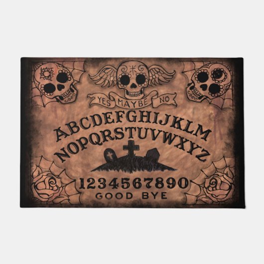 砂糖のスカルの魔法使い板ドア・マット ドアマット (正面)