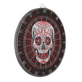 砂糖のスカルは黒を破烈させました ダーツボード (正面左)