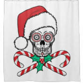 砂糖のスカルサンタ シャワーカーテン (正面)