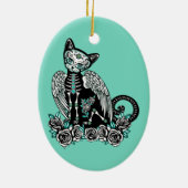 砂糖のスカル猫 セラミックオーナメント (裏面)