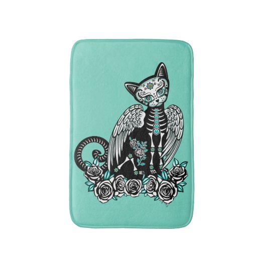 砂糖のスカル猫 バスマット (正面縦)