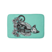 砂糖のスカル猫 バスマット (正面)