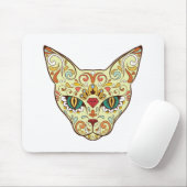 砂糖のスカル猫-入れ墨のデザイン マウスパッド (マウス)