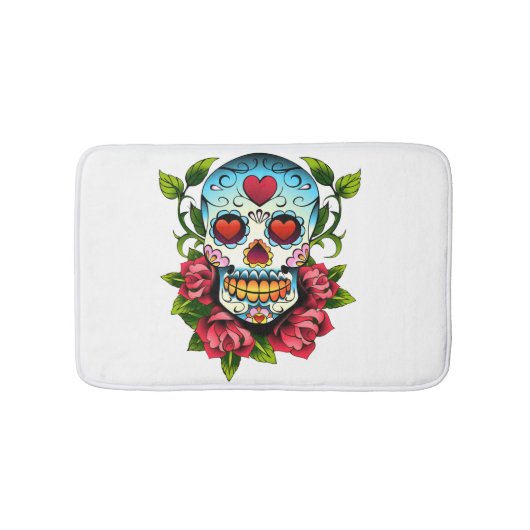 砂糖のスカル バスマット (正面)