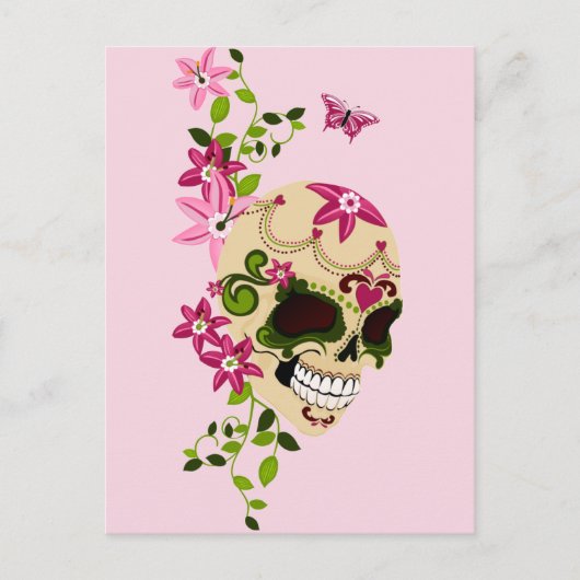 砂糖のスカル[Diaa de Muertos] ポストカード (正面)