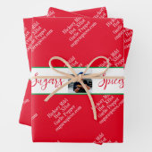 砂糖のスパイス包装紙フラットシートセット3 ラッピングペーパーシート (インサイチュ)