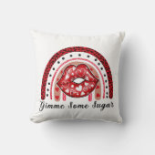 砂糖のバレンタインパーソナライズされたを食べる クッション (正面)