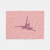 砂糖のプラム妖精のバレリーナ フリースブランケット (正面(横))