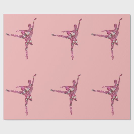 砂糖のプラム妖精のバレリーナ ラッピングペーパー (フラット)