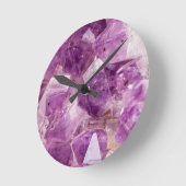 砂糖のプラム妖精の水晶 ラウンド壁時計 (傾斜)