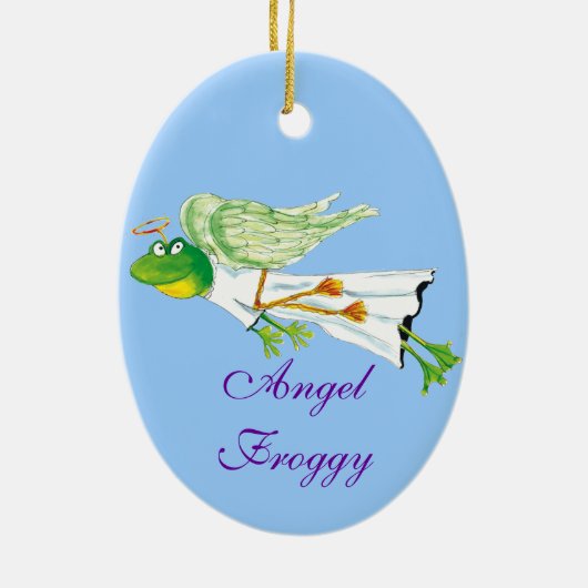 砂糖のプラム妖精のFroggyのオーナメント セラミックオーナメント (裏面)