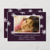 砂糖のプラム雪片:: クリスマスの写真の郵便はがき シーズンポストカード (正面/裏面)