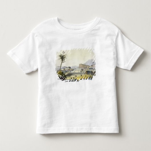 砂糖のプランテーション、アンチル諸島(色の版木、銅版、版画) トドラーTシャツ (正面)