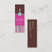 砂糖のポップは付きます感謝していしています スキニー名刺 (正面/裏面)