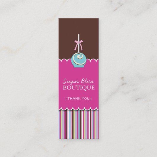 砂糖のポップは付きます感謝していしています スキニー名刺 (正面)