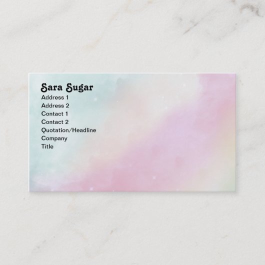 砂糖の宇宙のかわいいの名刺 名刺 (正面)