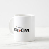 砂糖の立方体の友人が付いている砂糖の立方体のマグ コーヒーマグカップ (正面左)