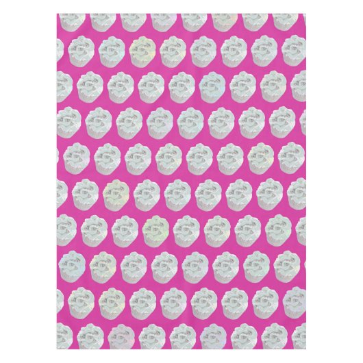 砂糖の霜の入ったカップケーキ テーブルクロス (正面)