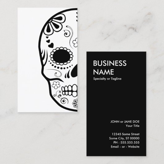 砂糖のskullz 名刺 (正面/裏面)