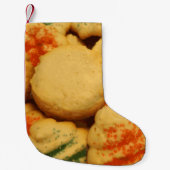 砂糖をまぶすクリスマスクッキー スモールクリスマスストッキング (正面)