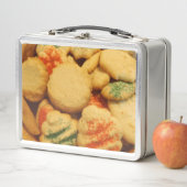 砂糖をまぶすクリスマスクッキー メタルランチボックス (インサイチュ)