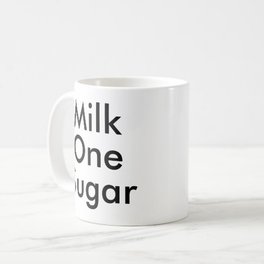 砂糖を一粒ずつ搾る | Office Tea and Coffee lover mug コーヒーマグカップ (正面左)