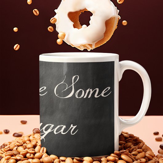 砂糖を少し量る・黒い黒板 ジャンボコーヒーマグカップ