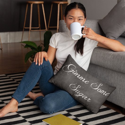 砂糖を少し量る・黒い黒板 ランバークッション