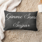 砂糖を少し量る・黒い黒板 ランバークッション (ブランケット)
