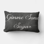 砂糖を少し量る・黒い黒板 ランバークッション (正面)