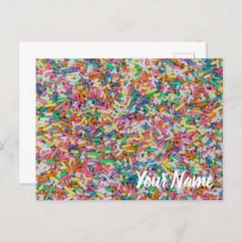 砂糖を振りかけるカラフルの背景ギフト シーズンポストカード