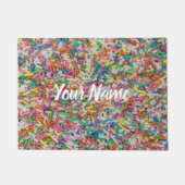 砂糖を振りかけるカラフルの背景ギフト ドアマット (正面)