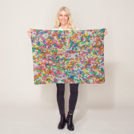 砂糖を振りかけるカラフルの背景ギフト フリースブランケット