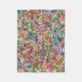 砂糖を振りかけるカラフルの背景ギフト フリースブランケット (正面)