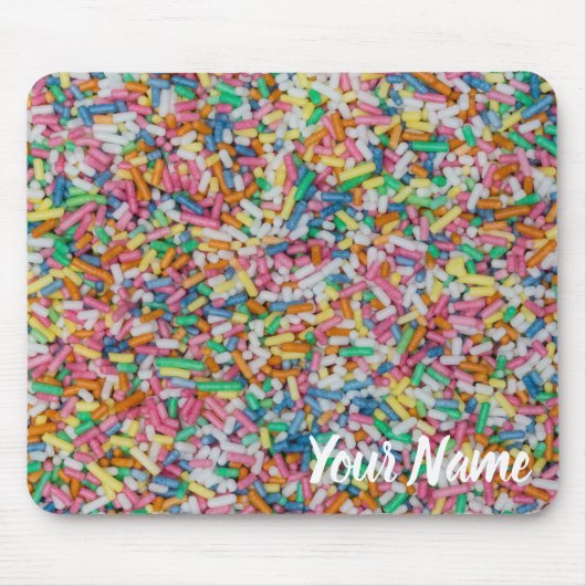 砂糖を振りかけるカラフルの背景ギフト マウスパッド (正面)