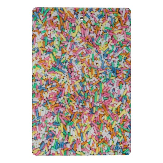 砂糖を振りかけるカラフルの背景ギフト ミニクリップボード (裏面)
