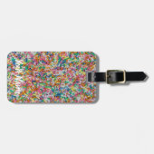 砂糖を振りかけるカラフルの背景ギフト ラゲッジタグ (正面横)