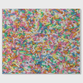 砂糖を振りかけるカラフルの背景ギフト ラッピングペーパー (フラット)