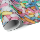 砂糖を振りかけるカラフルの背景ギフト ラッピングペーパー (ロールコーナー)