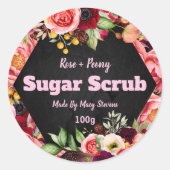 砂糖カスタマイズスクラブラベル ラウンドシール (正面)